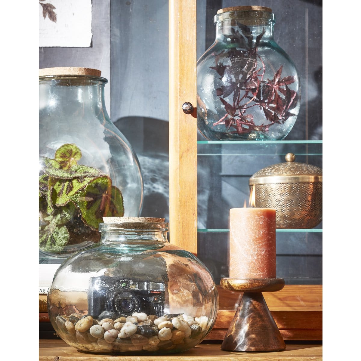 Mica Decorations Olly Vaas - H38 x Ø29 cm - Gerecycled Glas - Transparant