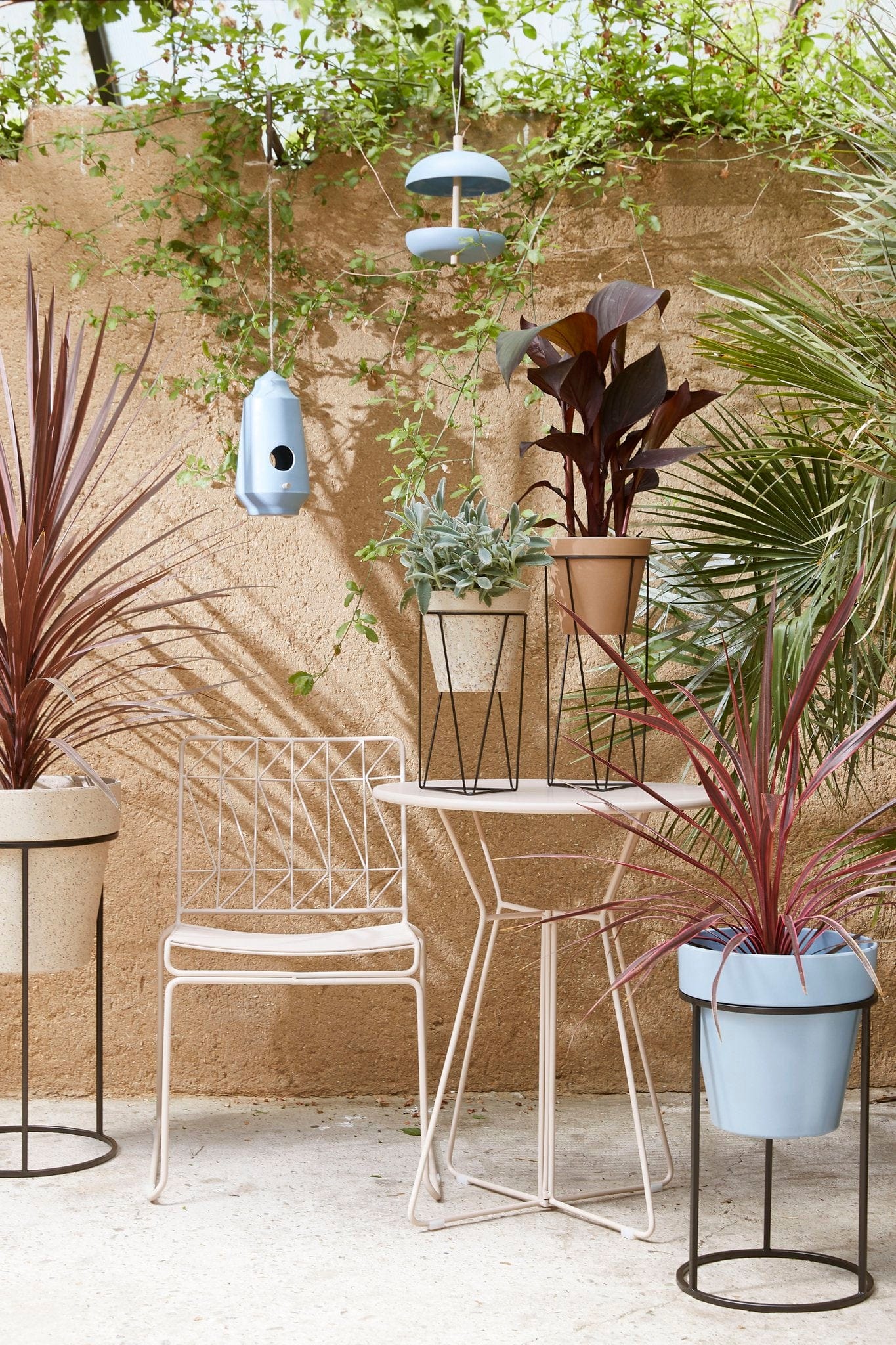 Mica Decorations Orion Bloempot voor Buiten - Ø36 cm - Lichtblauw