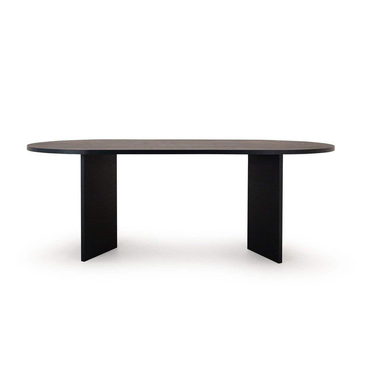 Stalux Ovale Eettafel Nina 200 x 90cm, kleur zwart eiken