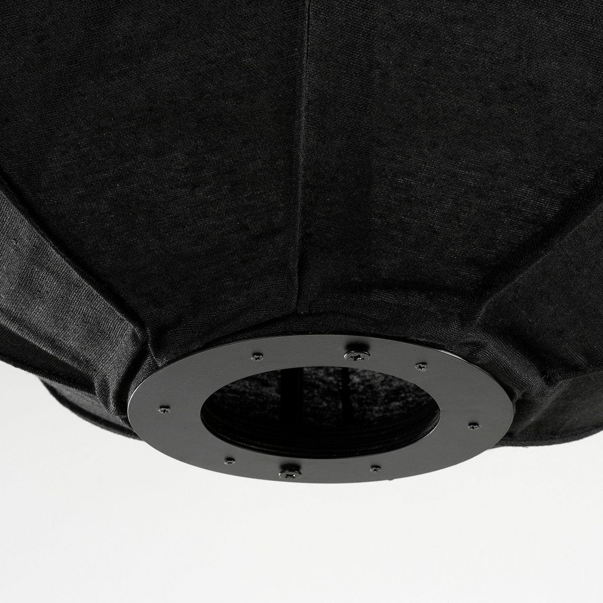 Mica Decorations Pego Hanglamp - H55 x Ø50 cm - Linnen - Zwart