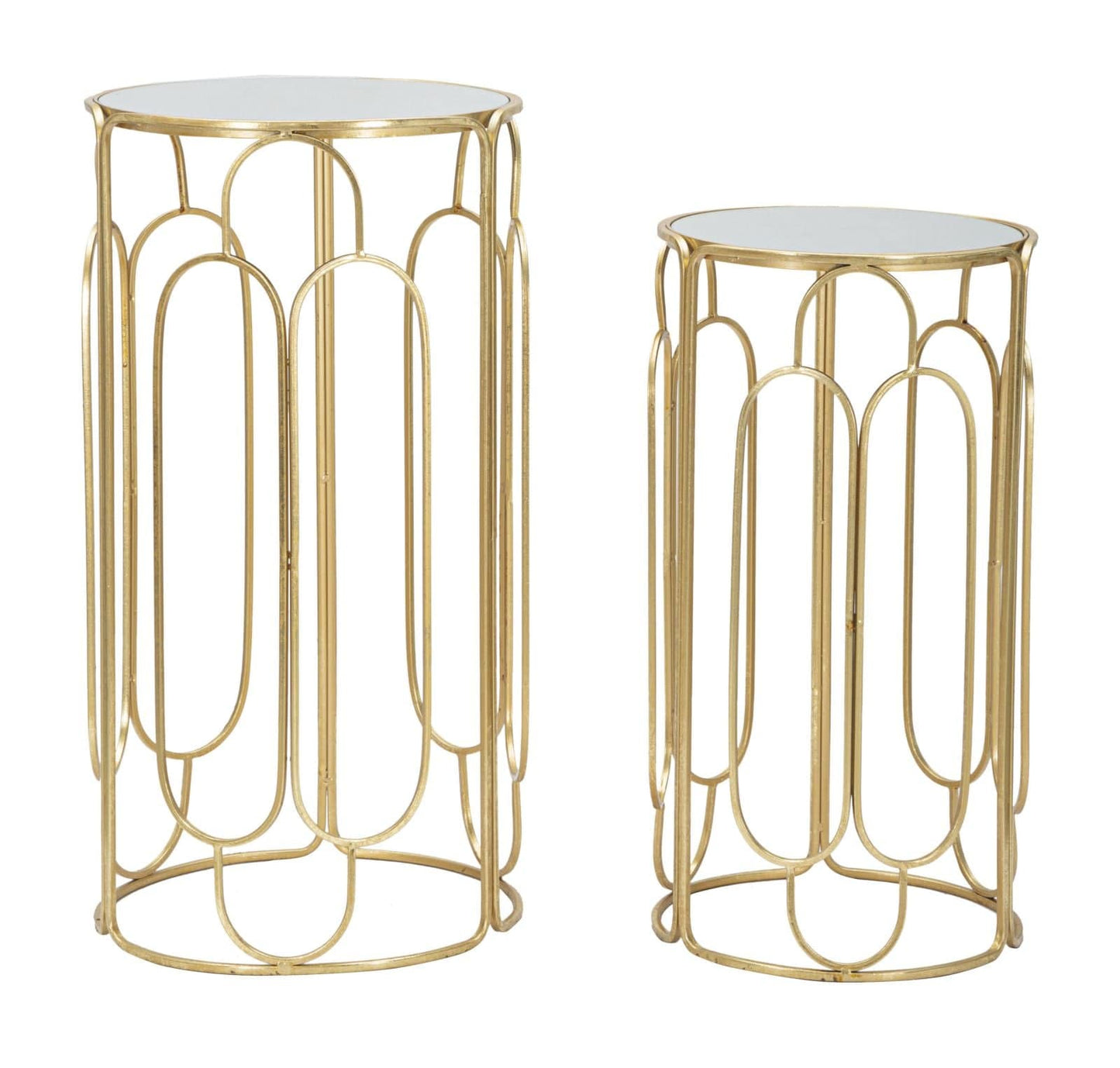 Mauro Ferretti PLANT HOLDER ARTY SET 2 PCS ROUND CM Ø 36,5X70-31X60