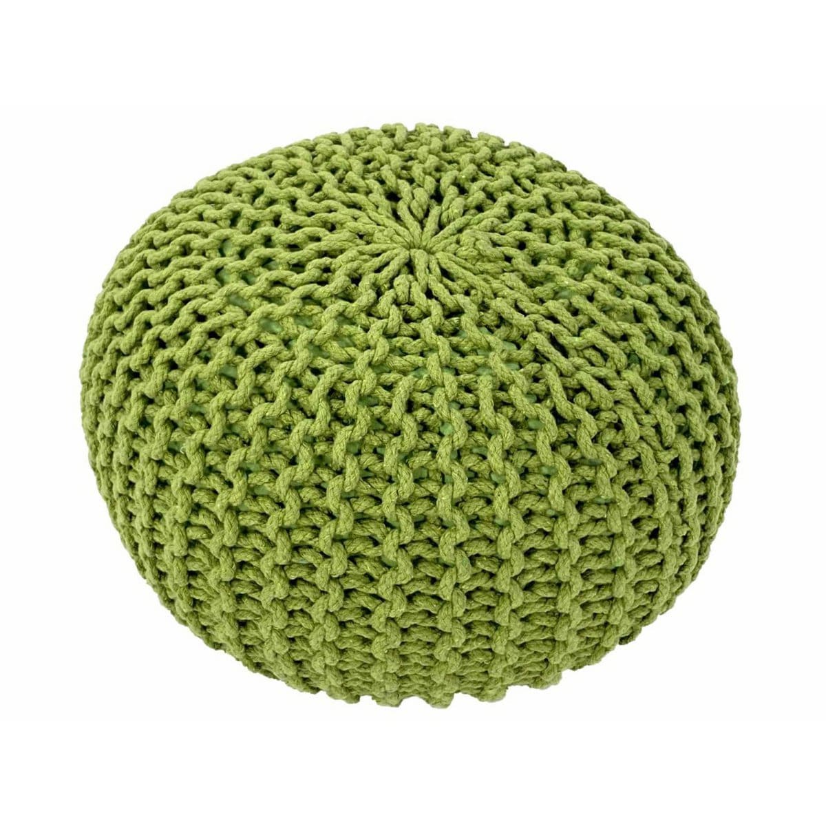 Voglrieder kreatives Wohnen Poef Ø 55 cm gebreide kruk poef vloerkussen grof gebreide look extra hoog hoogte 37 cm