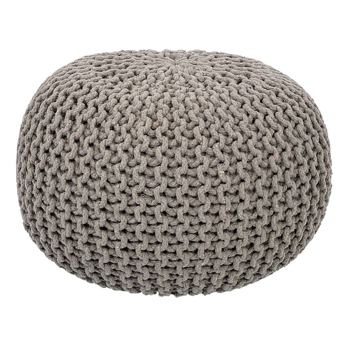 Voglrieder kreatives Wohnen Poef set van 3 Ø 55 cm gebreide kruk kruk vloerkussen grof gebreide look
