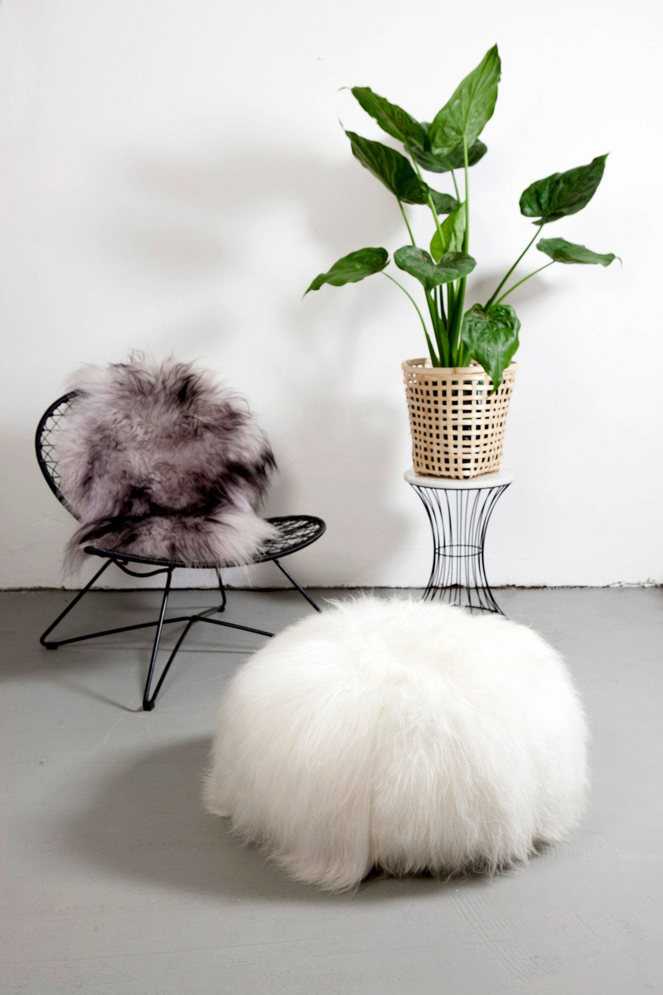 Dyreskinn® POUFFE ICELANDIC WHITE