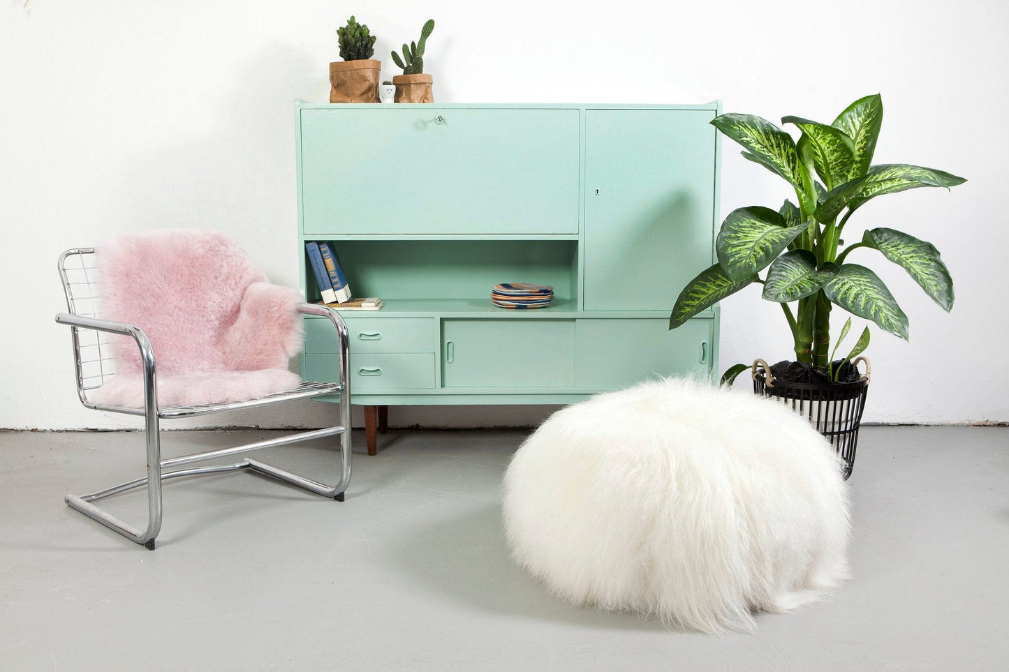 Dyreskinn® POUFFE ICELANDIC WHITE