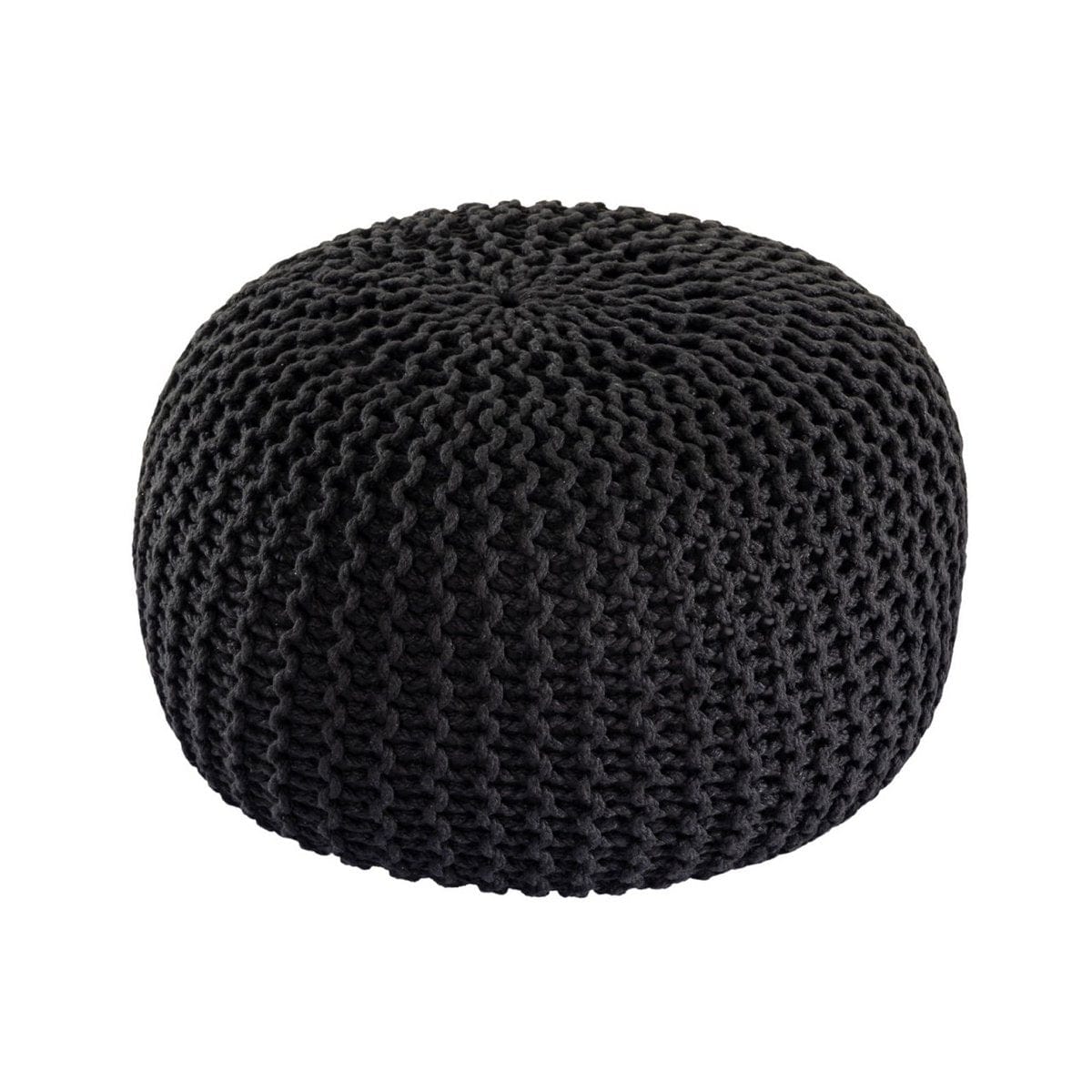 Voglrieder kreatives Wohnen PREMIUM poef zitpoef gebreide kruk gebreide poef Ø 55 cm wasbaar binnen en buiten schitterende kleuren!