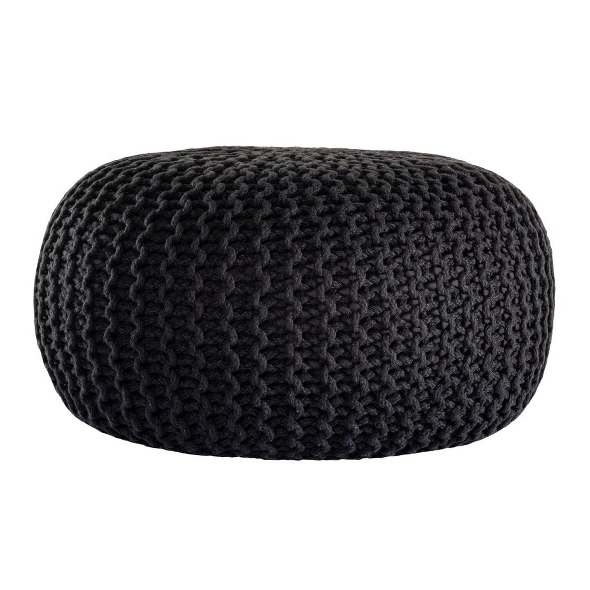 Voglrieder kreatives Wohnen PREMIUM poef zitpoef gebreide kruk gebreide poef Ø 55 cm wasbaar binnen en buiten schitterende kleuren!