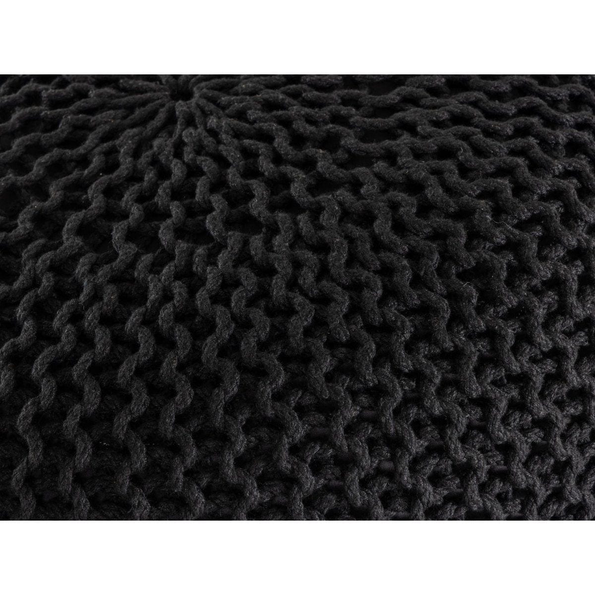 Voglrieder kreatives Wohnen PREMIUM poef zitpoef gebreide kruk gebreide poef Ø 55 cm wasbaar binnen en buiten schitterende kleuren!