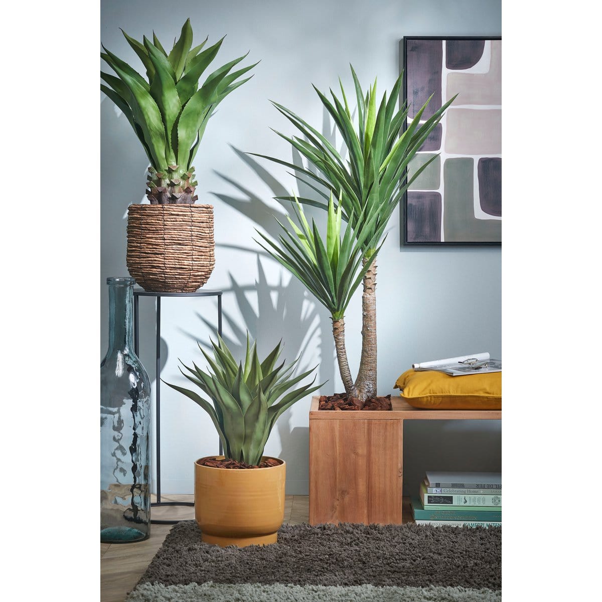 Mica Decorations Rioja Fles Vaas - H100 x Ø21 cm - Gerecycled Glas - Transparant