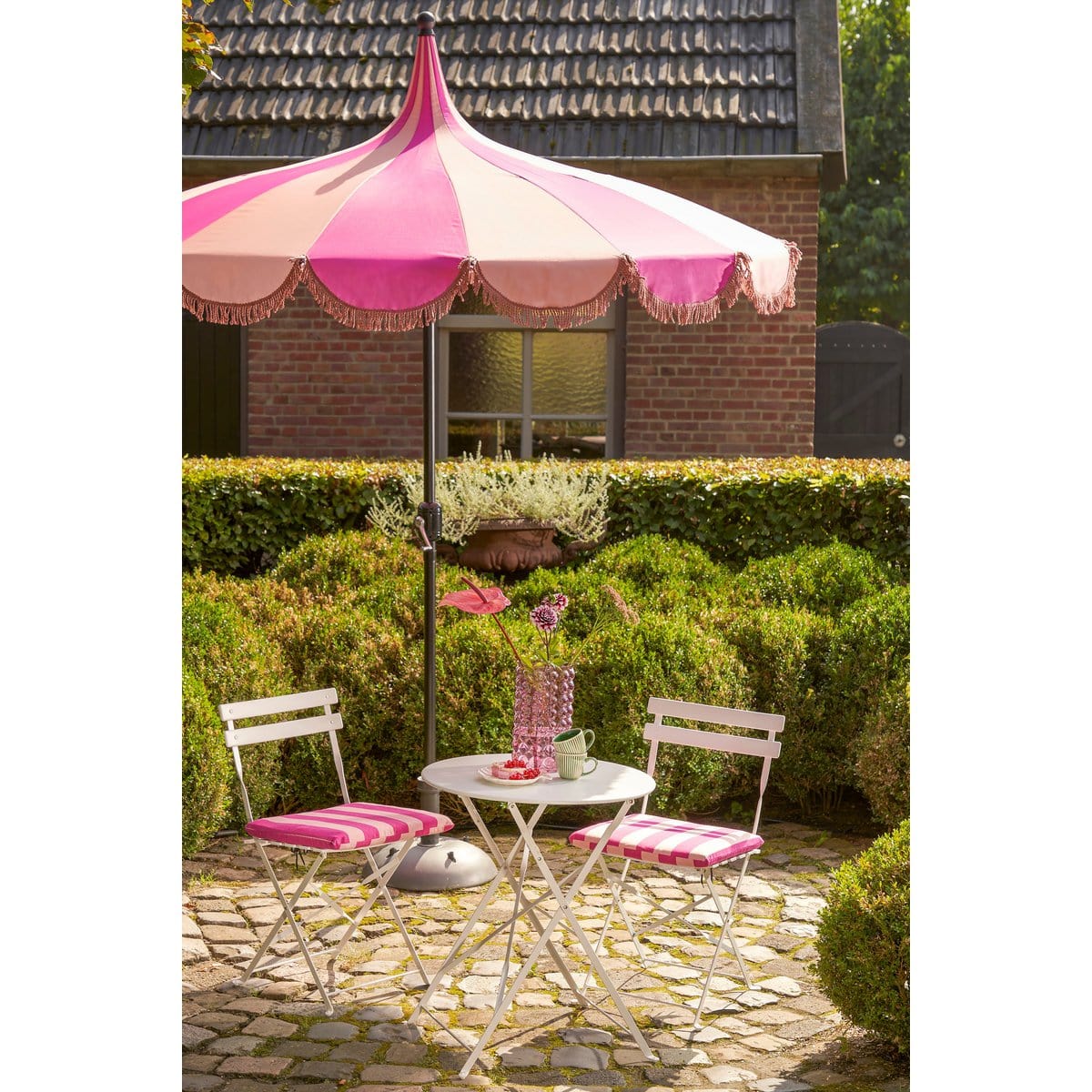 In The Mood Rissy Parasol - H238 x Ø220 cm - Roze