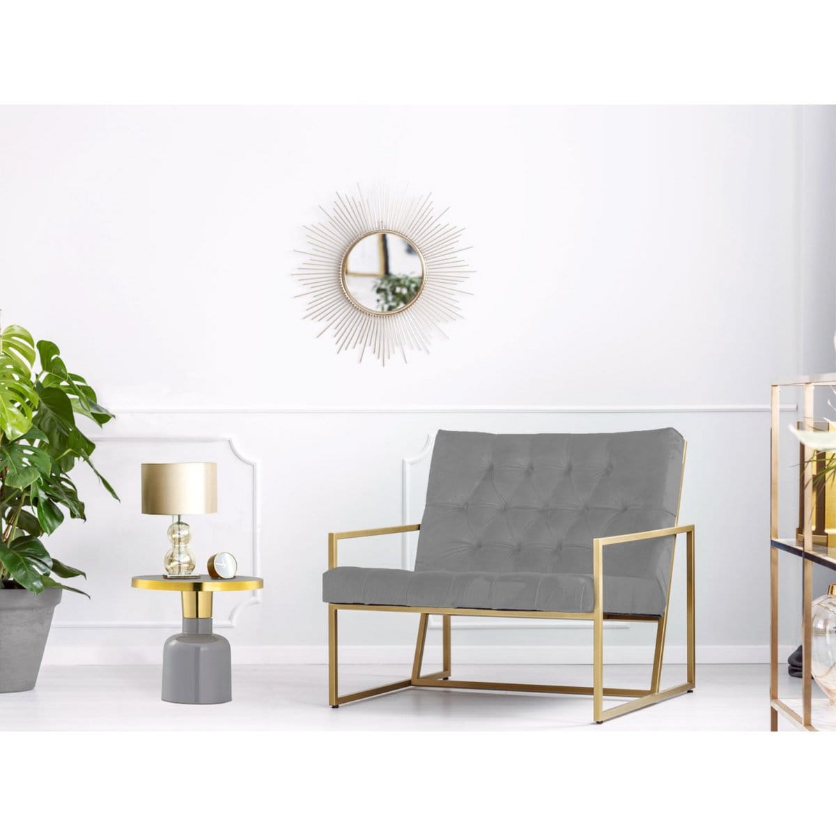 Voglrieder kreatives Wohnen Ronde bijzettafel ø 45 H 45 cm decoratieve tafellamp tafel banktafel glamtafel metaal en email