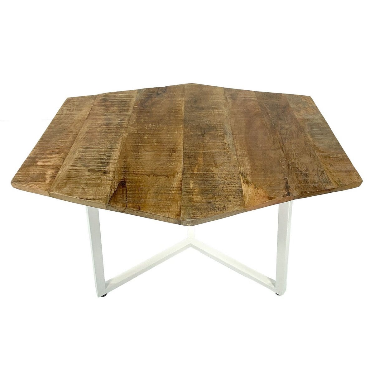 Voglrieder kreatives Wohnen Salontafel 74 x 56 cm duurzame woonkamertafel bijzettafel Lyon metalen frame zwart of wit