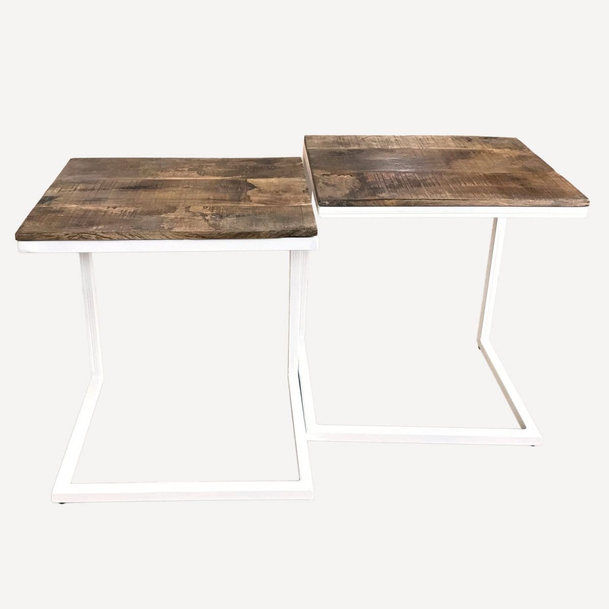 Voglrieder kreatives Wohnen Salontafelset van 2 B 40 H 51 cm woonkamertafelset bijzettafel Atlanta metalen frame