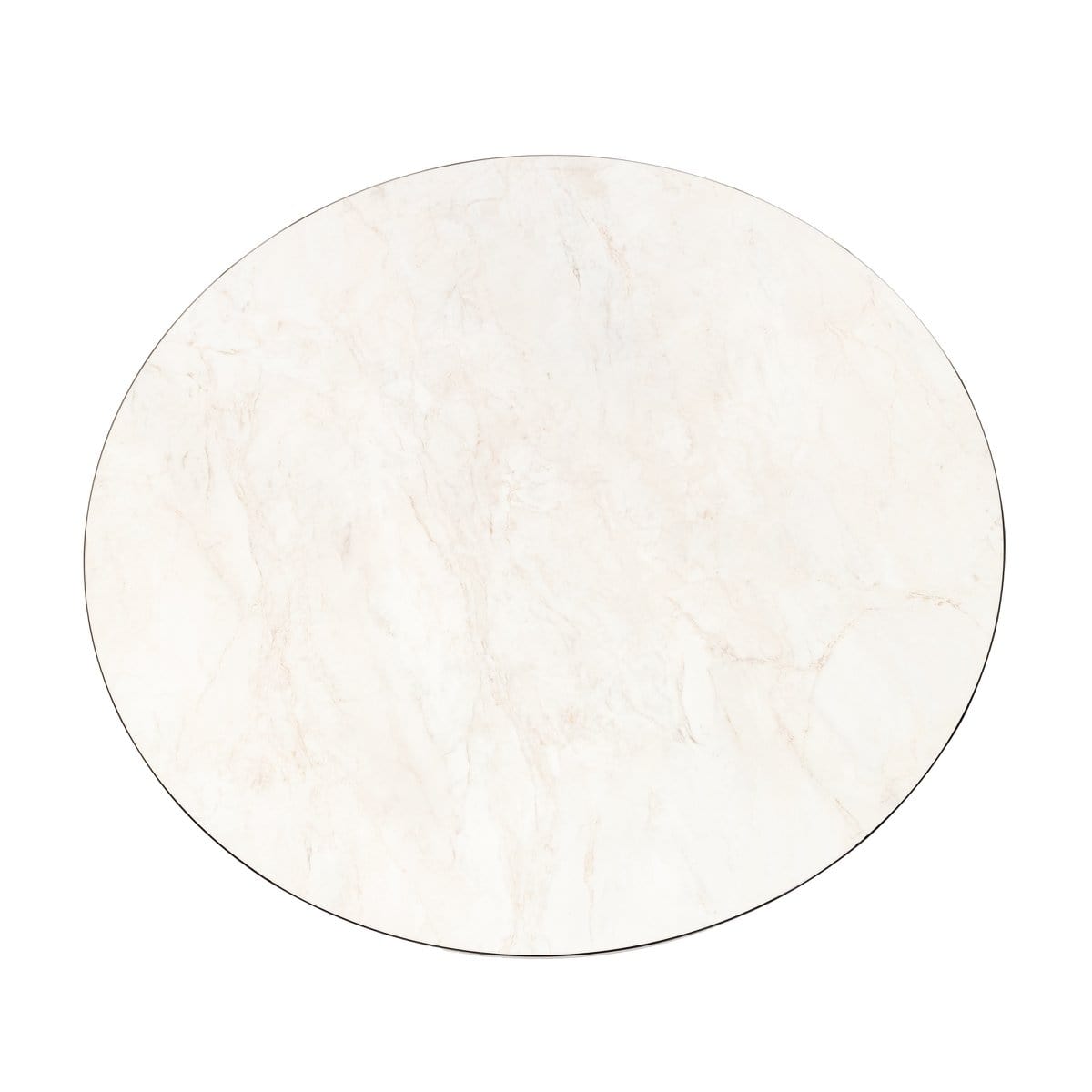 Stalux Stalux Ronde eettafel 'Daan' 135cm, kleur zwart / wit marmer