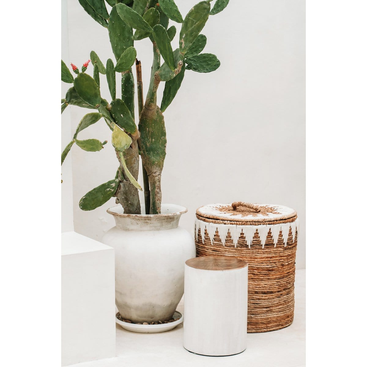 Bazar Bizar The Tribe Stool - Natuurlijk Wit - 30
