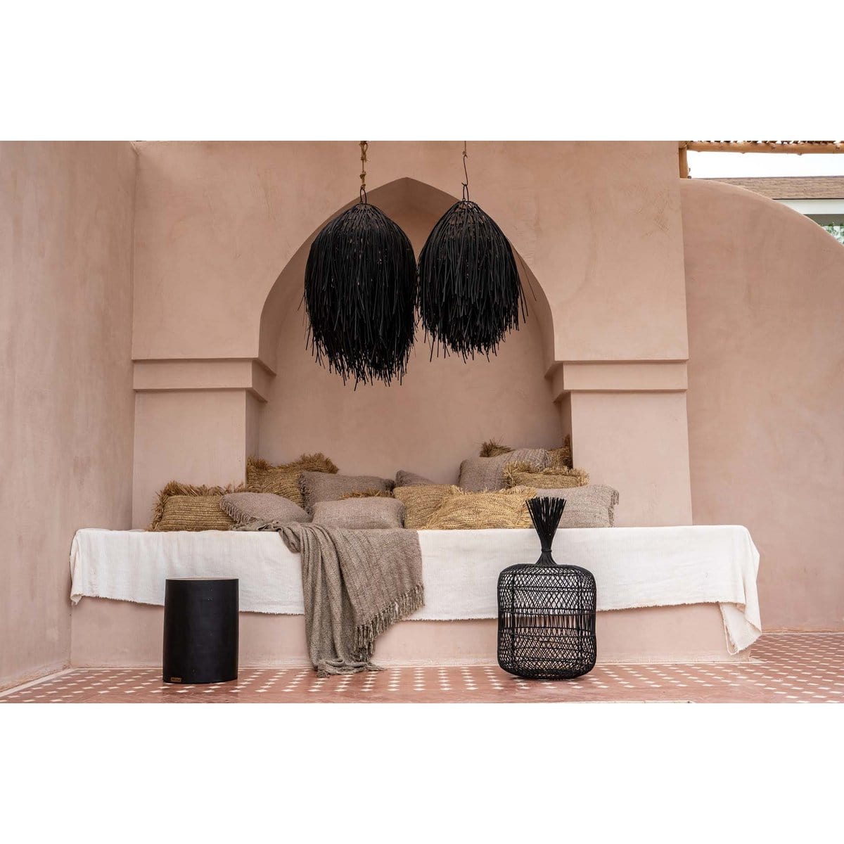 Bazar Bizar The Tribe Stool - Natuurlijk zwart - 30