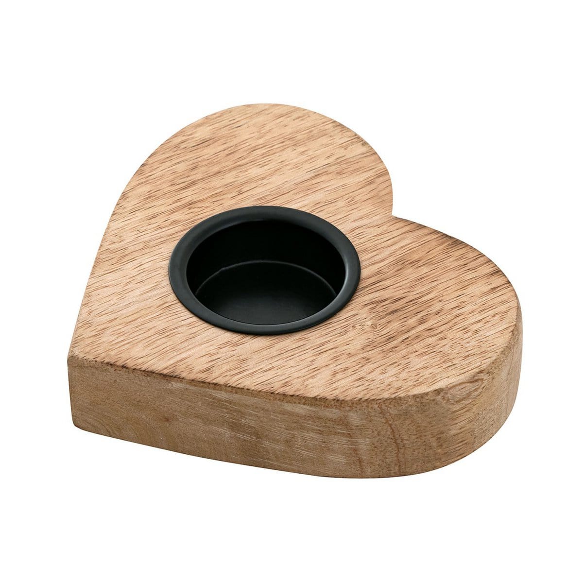 Voglrieder kreatives Wohnen Theelichthouder Masterbox 12x set van 3 kandelaars theelichtjes 12x11cm Herzilein mangohout