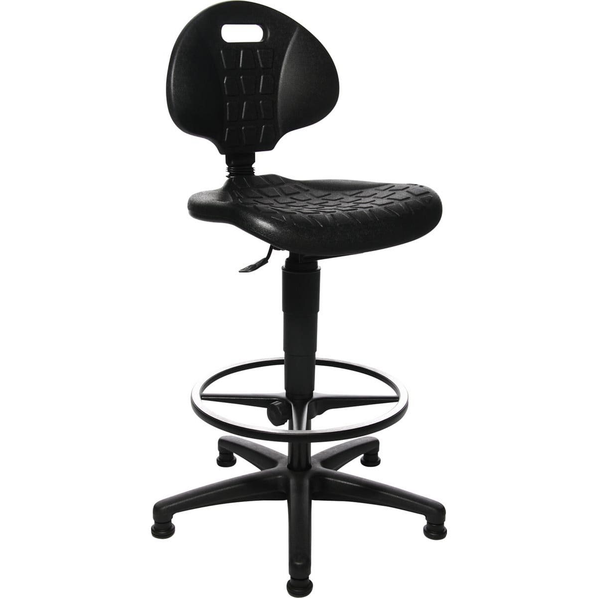 OfficeTown B.V. Topstar kruk Tec 20, met verchroomde voetring, met steldoppen, zwart
