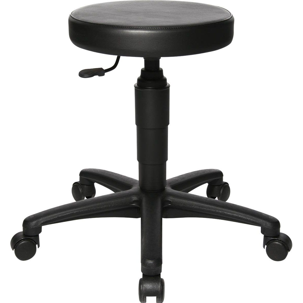 OfficeTown B.V. Topstar kruk Tec 70, zonder voetring, met wieltjes, zwart