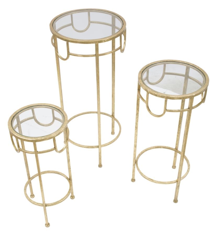 Mauro Ferretti TV HOLDER GOLD SET OF 3 PCS CM Ø 33X70
-28X60-23X50
