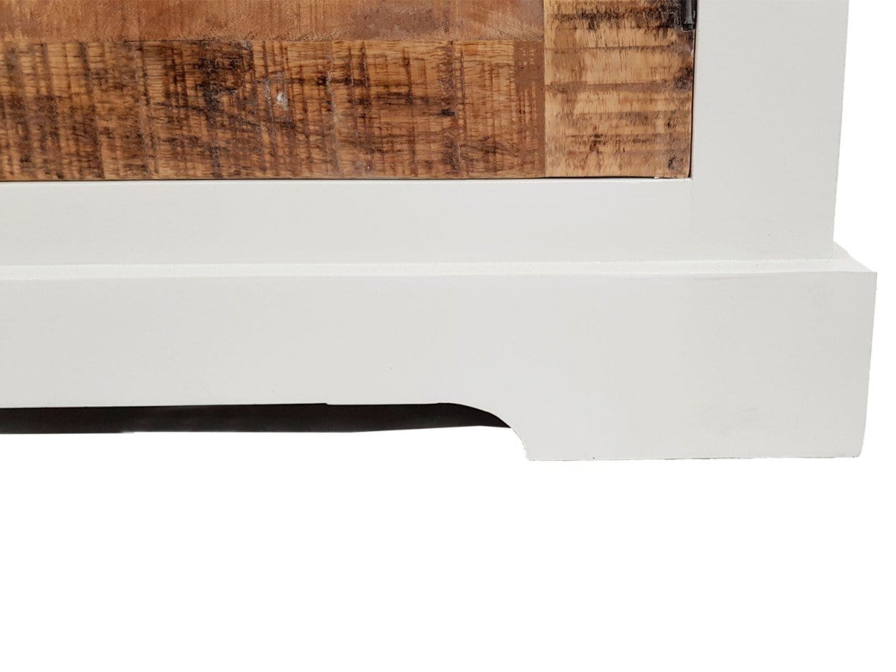Voglrieder kreatives Wohnen TV-lowboard TV-meubel B 114 H 45 cm massief houten TV-meubel Ibiza wit massief mangohout