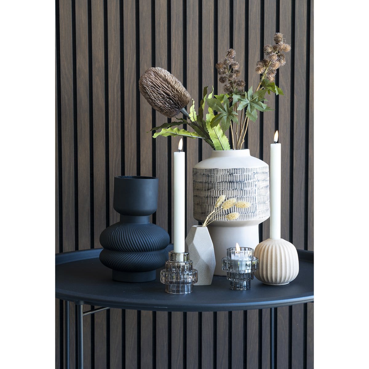 House Nordic ApS Vaas en Kandelaar - Bruin