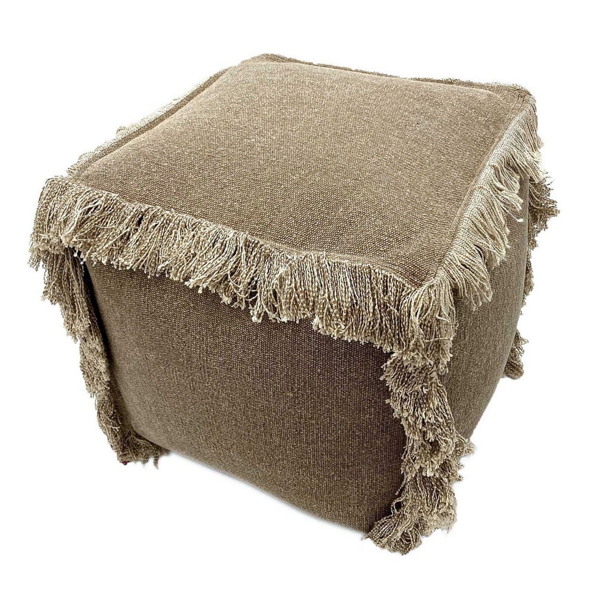 Voglrieder kreatives Wohnen Vloerkussen 2e keus kruk poef 40x40 cm kubuszit poef poef stonewashed