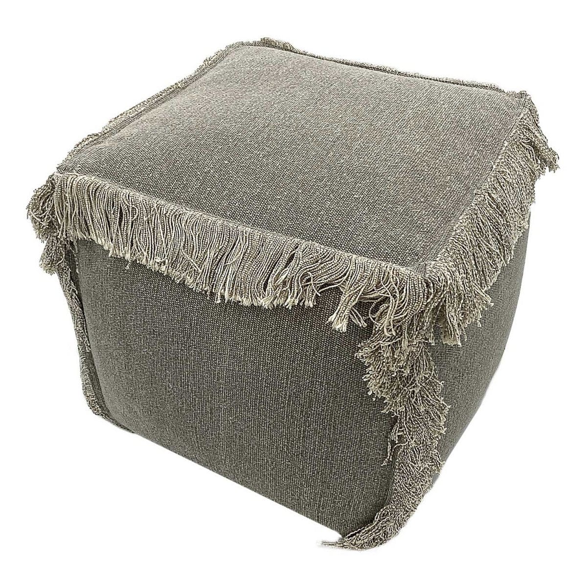 Voglrieder kreatives Wohnen Vloerkussen 2e keus kruk poef 40x40 cm kubuszit poef poef stonewashed