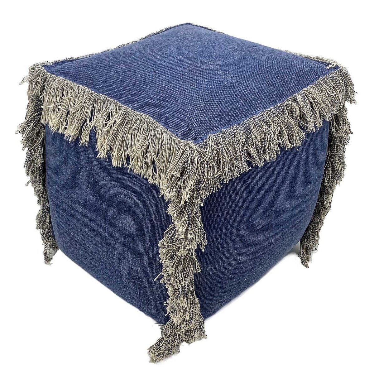 Voglrieder kreatives Wohnen Vloerkussen 2e keus kruk poef 40x40 cm kubuszit poef poef stonewashed