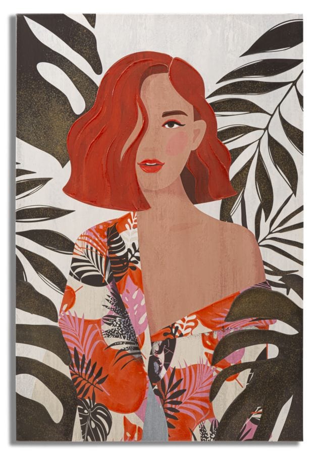 Mauro Ferretti WALL PRINTING/PAINTING LADY JUNGLE -A- CM 80X2,8X120
