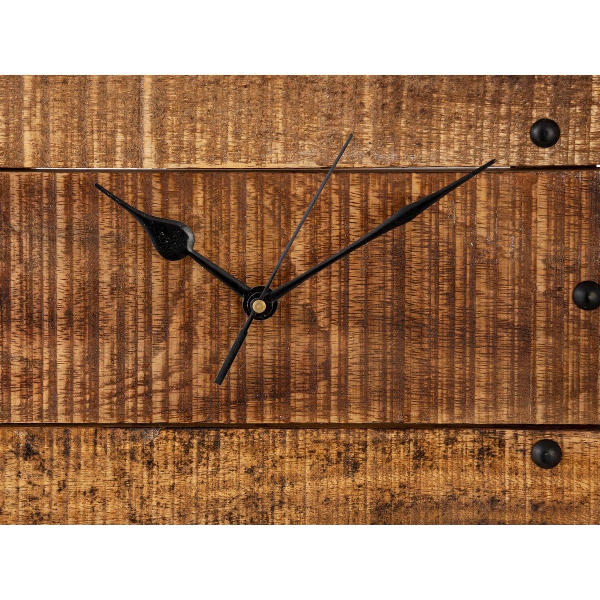 Voglrieder kreatives Wohnen Wandklok houten klok 30x30cm wandklok hout woonkamer geruisloos vierkant gemaakt van mangohout