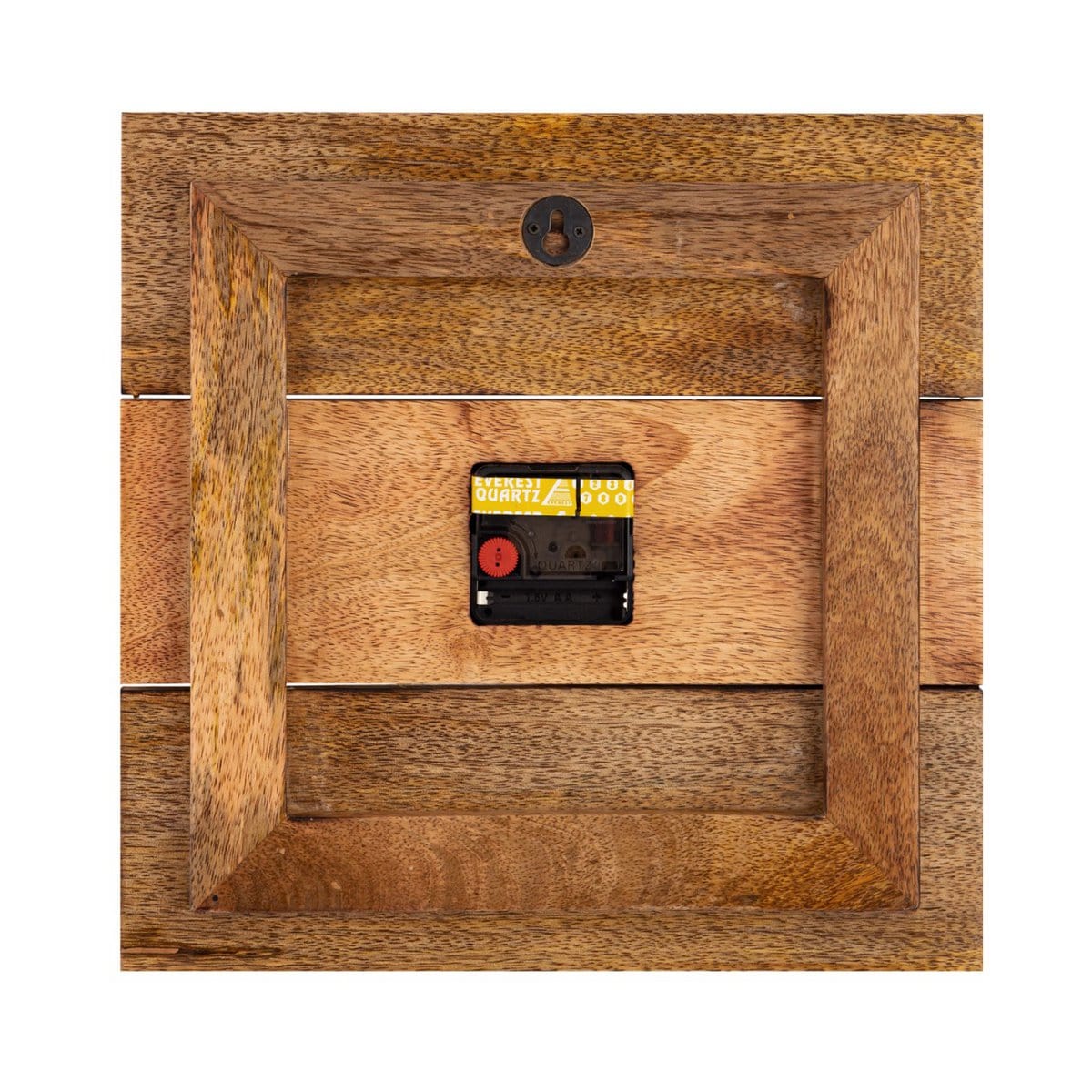 Voglrieder kreatives Wohnen Wandklok houten klok 30x30cm wandklok hout woonkamer geruisloos vierkant gemaakt van mangohout