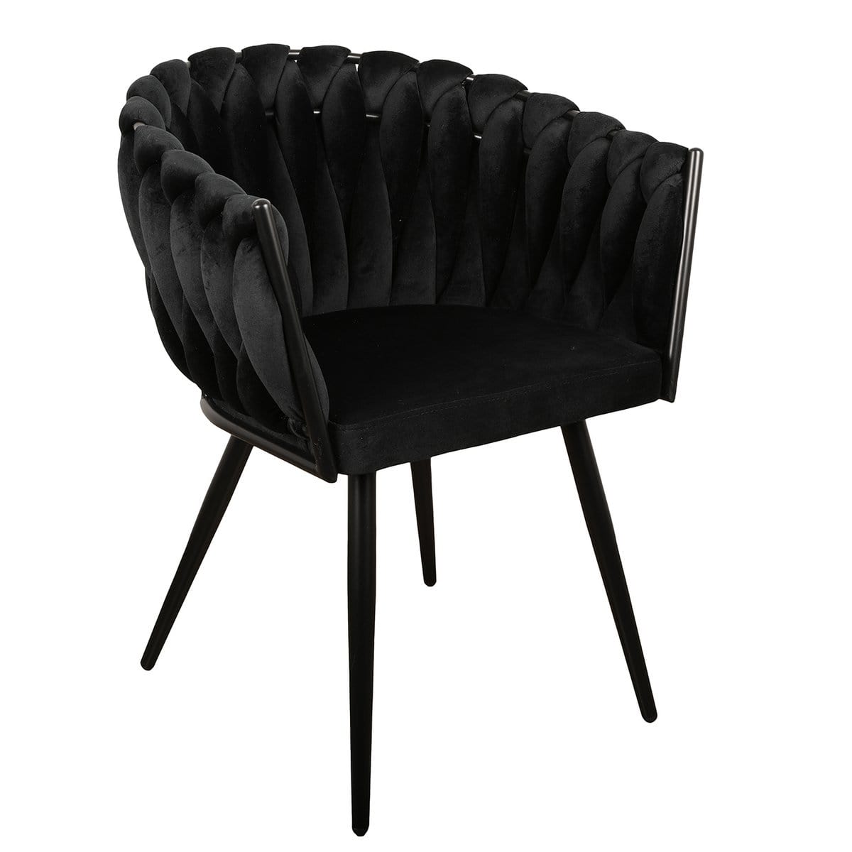 Pole To Pole Wave chair black (Set of 2)
