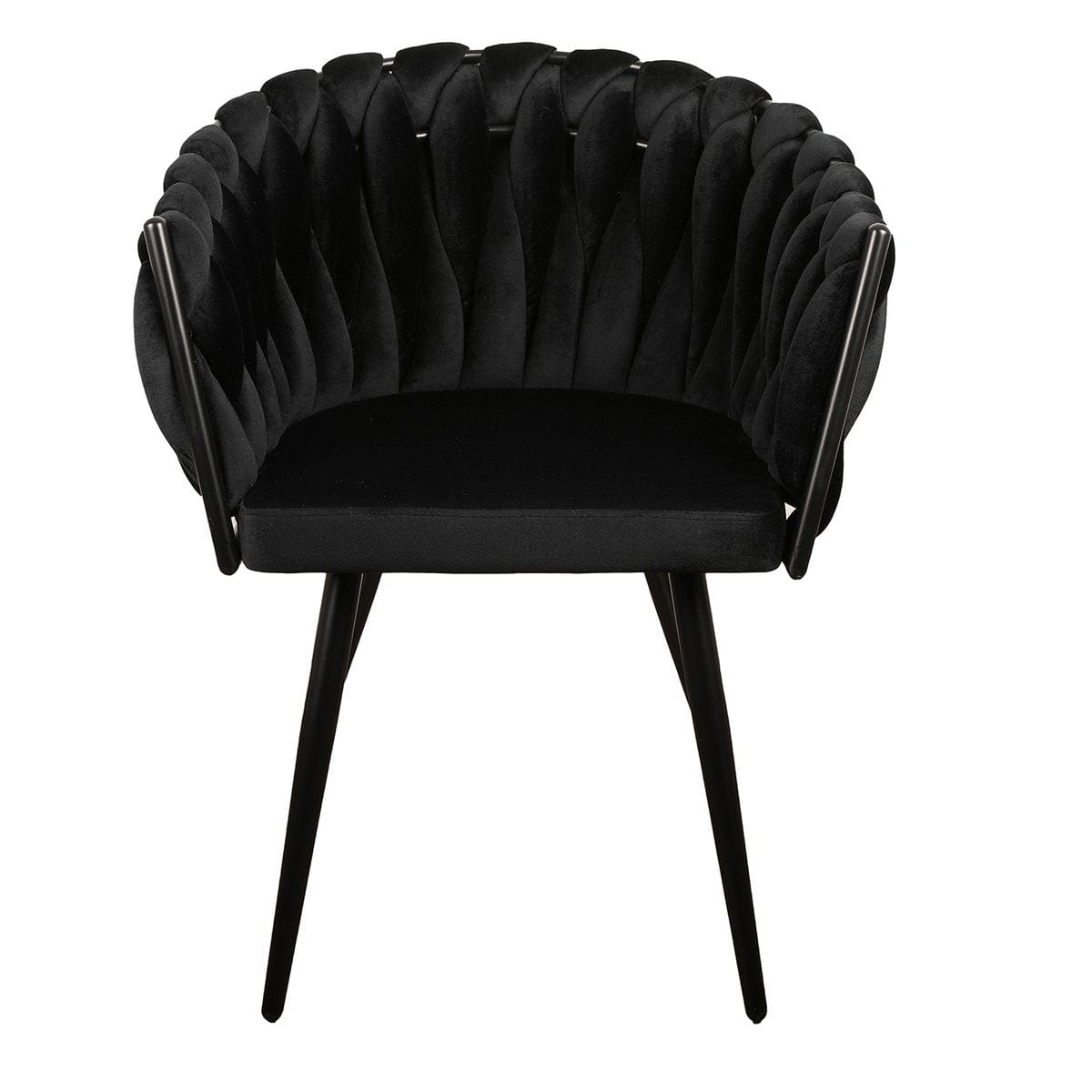 Pole To Pole Wave chair black (Set of 2)