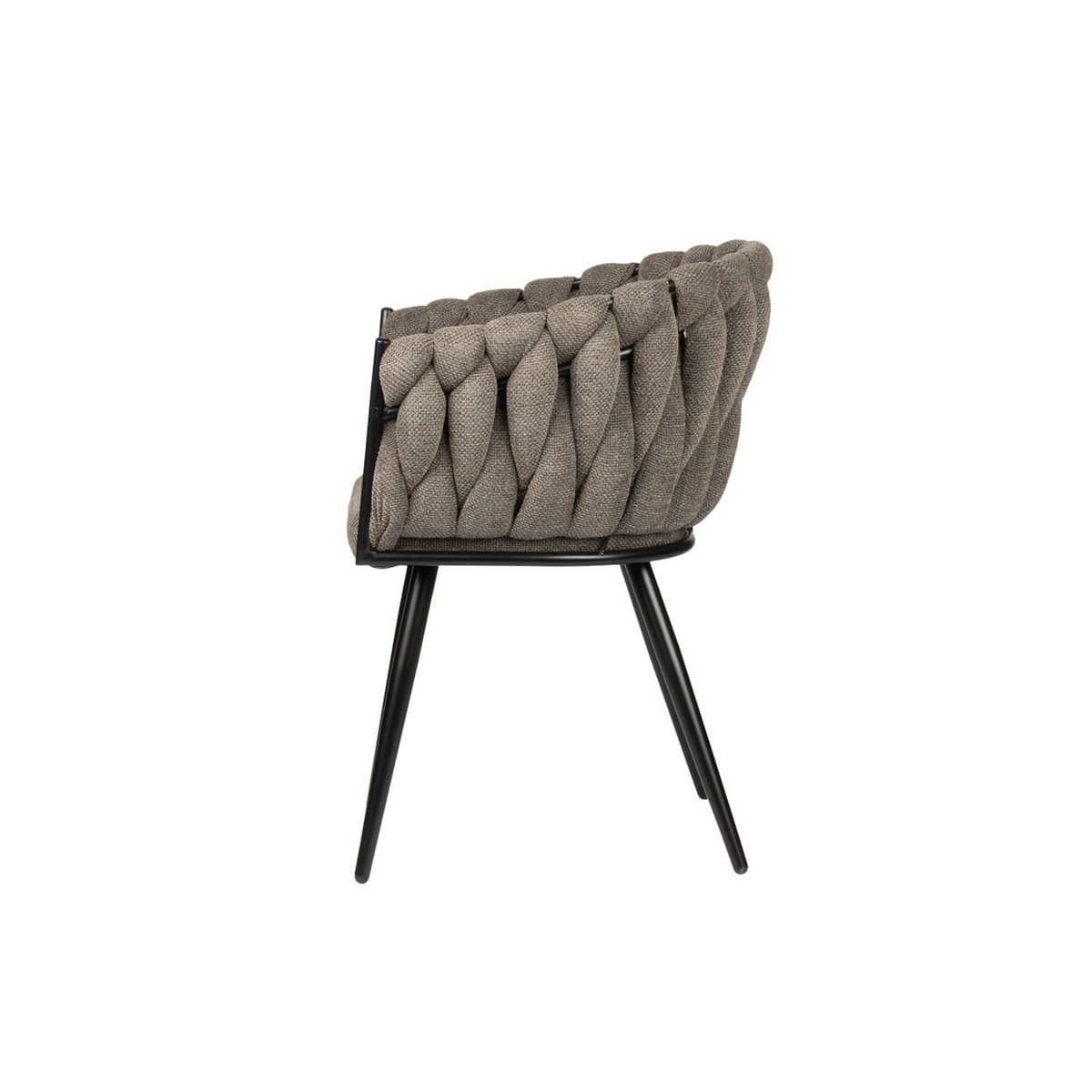 Pole To Pole Wave chair taupe (Set of 2)