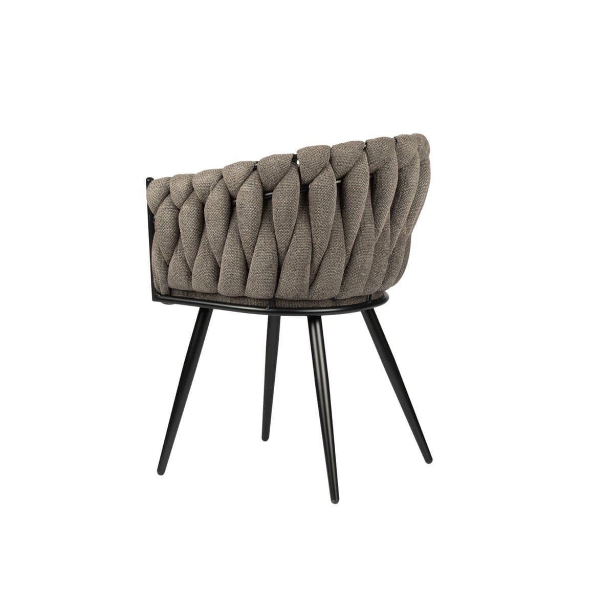 Pole To Pole Wave chair taupe (Set of 2)