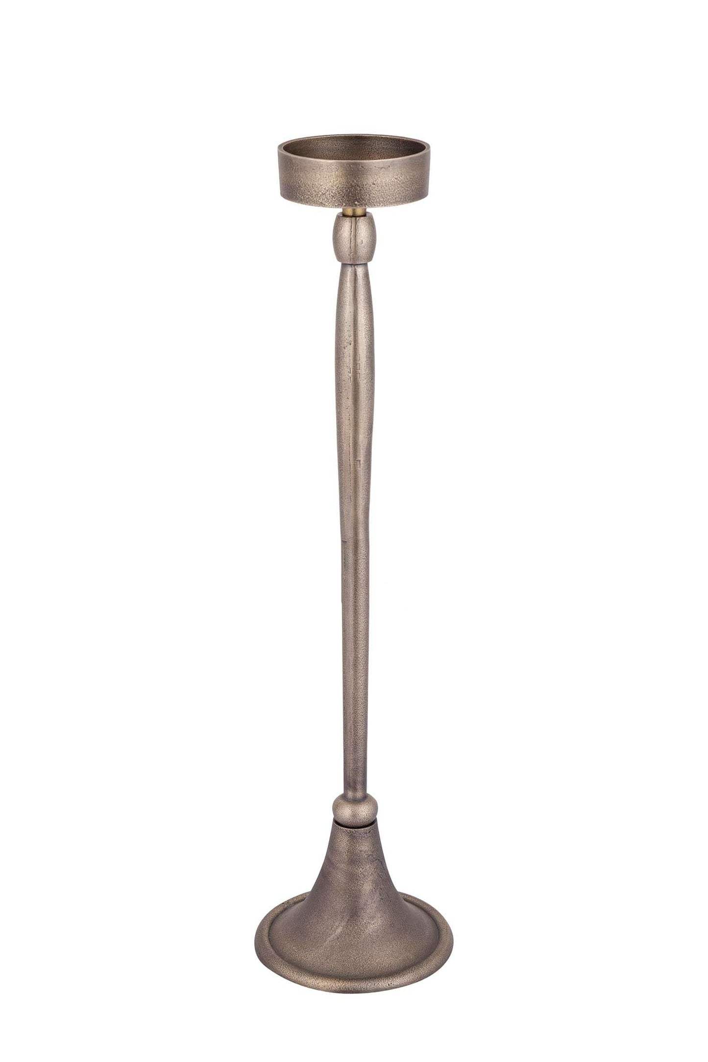 PTMD Zival Brass gegoten alu kandelaar rond hoog