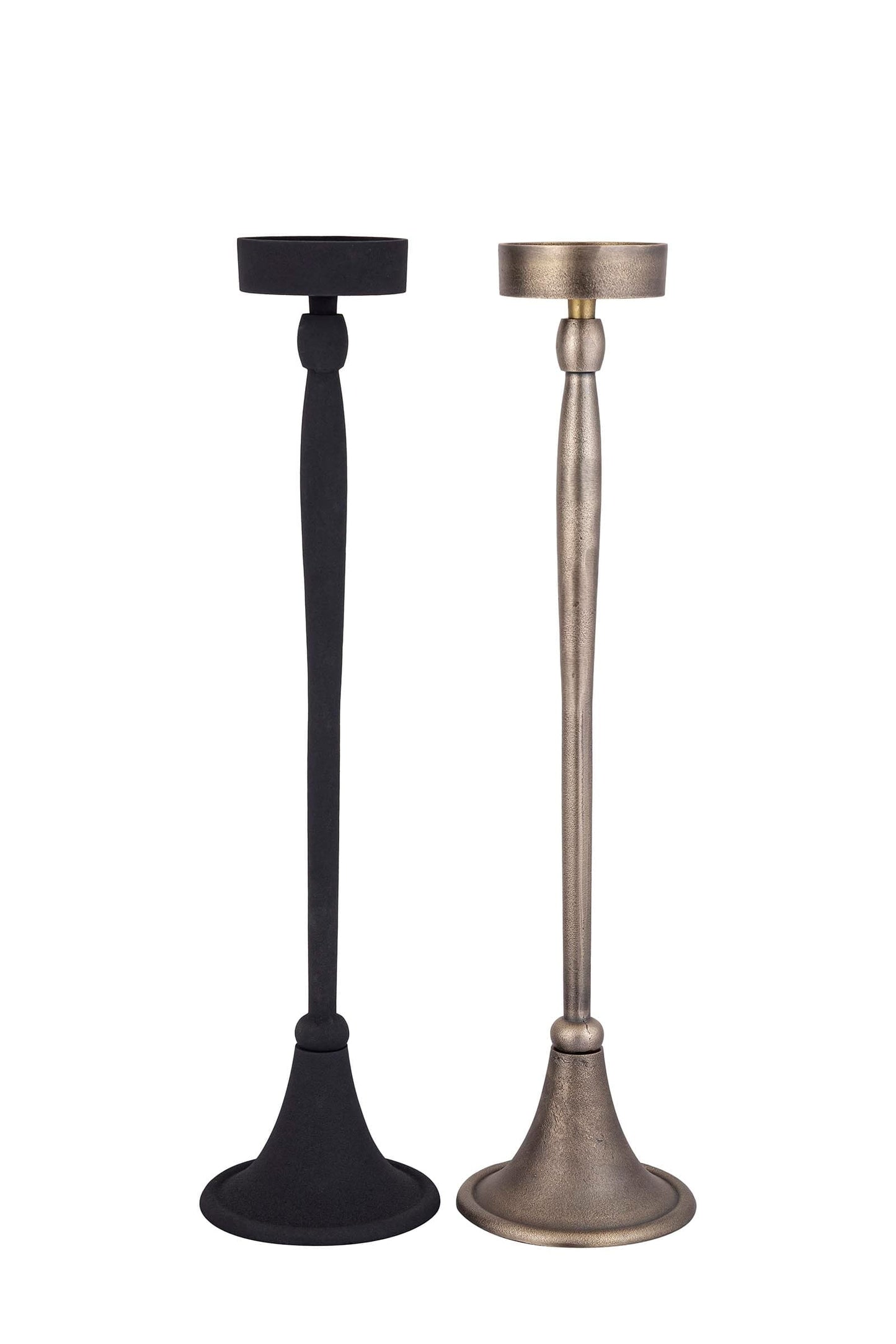 PTMD Zival Brass gegoten alu kandelaar rond hoog