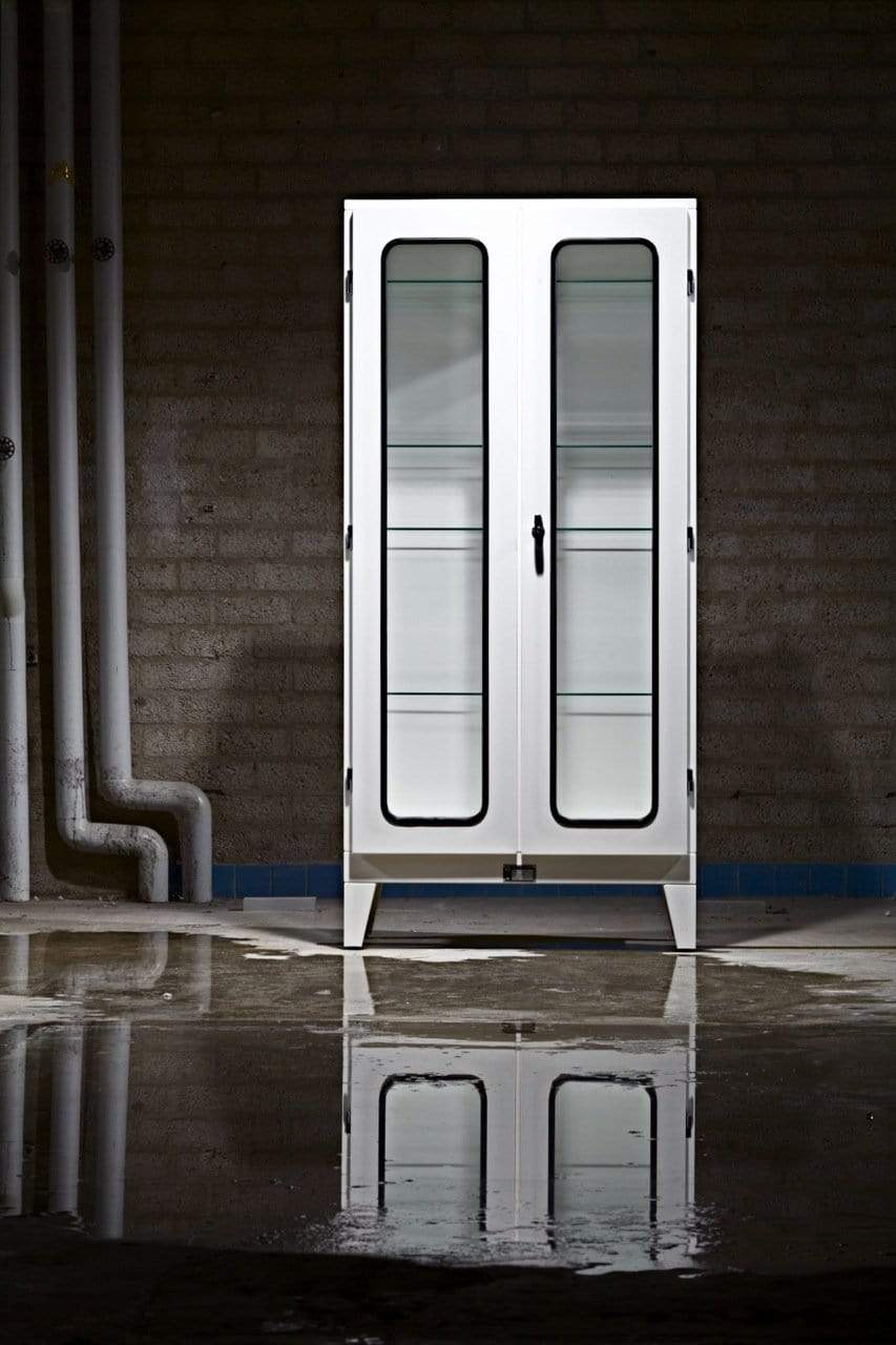 Industriële vitrinekast wit MK1.2 | IndustrieelHuys.nl.