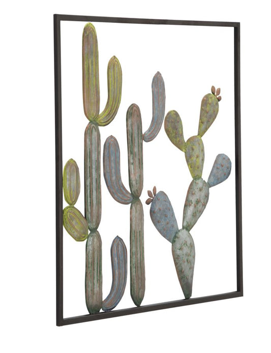 Wanddecoratie Cactus-Frame Industrial 50x50x1.3 cm
