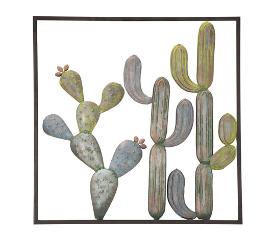 Wanddecoratie Cactus-Frame Industrial 50x50x1.3 cm