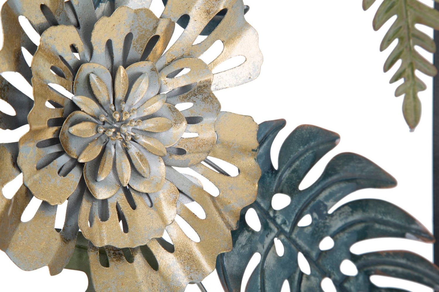 Wanddecoratie Met Bladmotief - Glam 88.5x30.5x3 cm