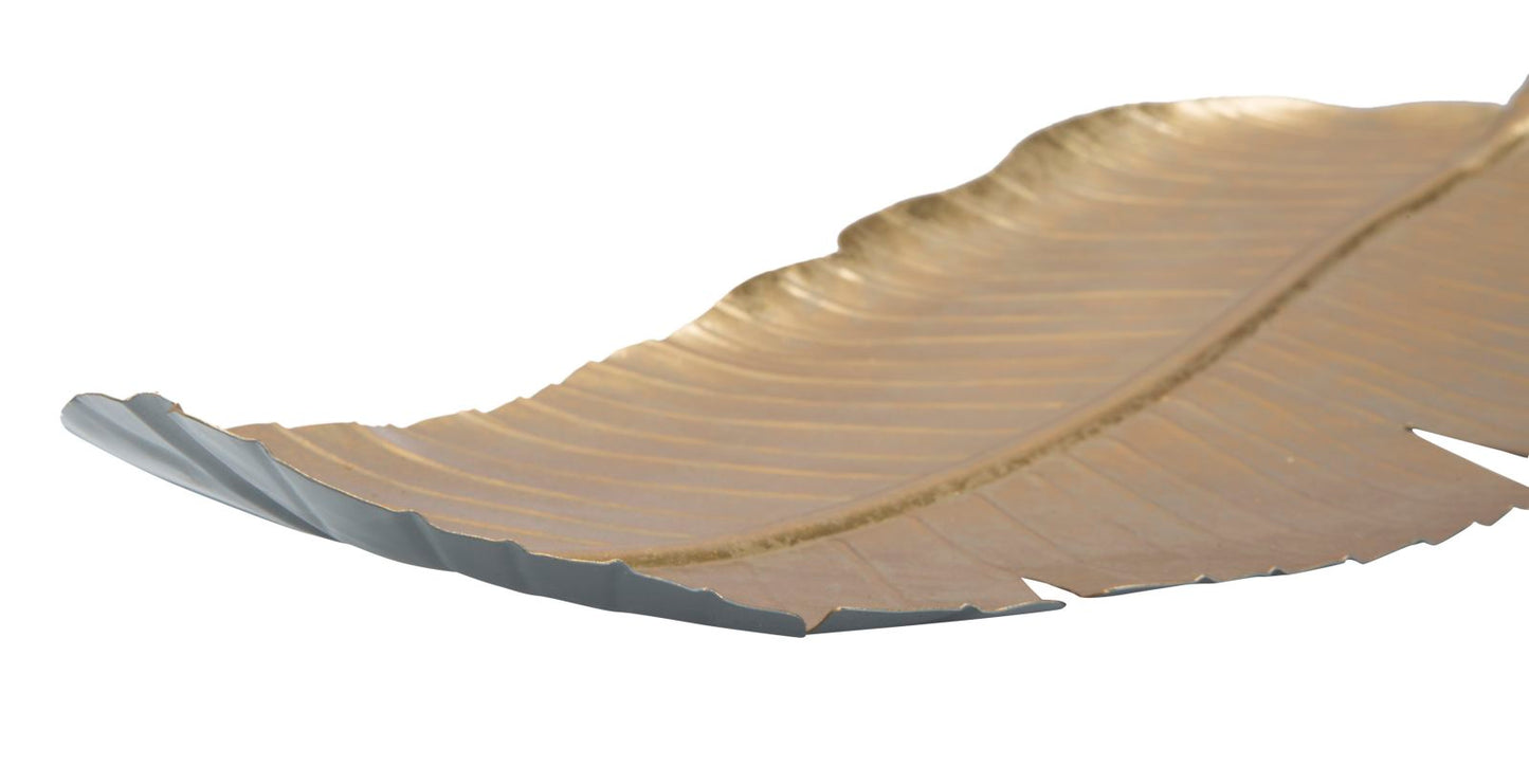 Decor Leaf Glam Decoratief Blad 55x18x2 cm