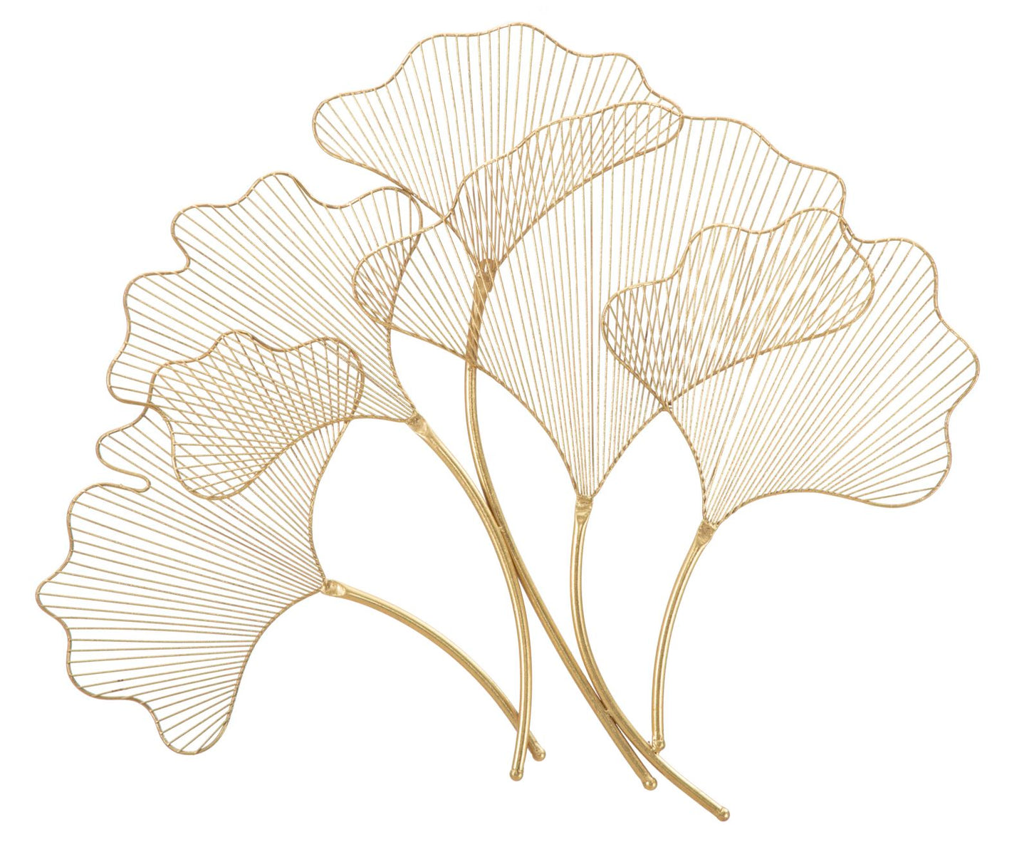 Ijzeren Wandpaneel Bladeren Glam Goud 68x79x5 cm