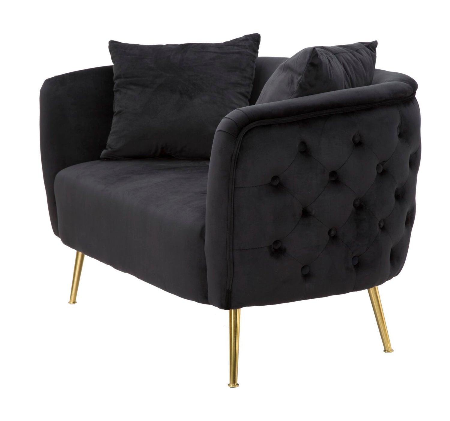 Sofa Bucarest Black 71x127x74 cm