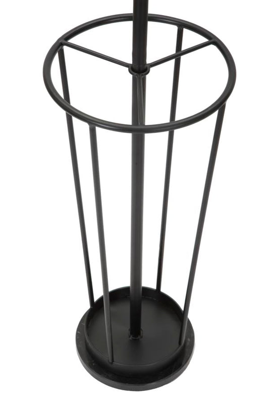 Garderobe Met Paraplustandaard Glam Zwart 176x26x26 cm