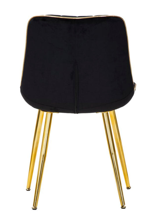 Stoel Paris Zwart/Goud Set 2 Stuks 79x51x59 cm