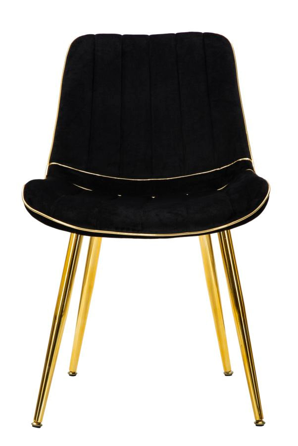 Stoel Paris Zwart/Goud Set 2 Stuks 79x51x59 cm