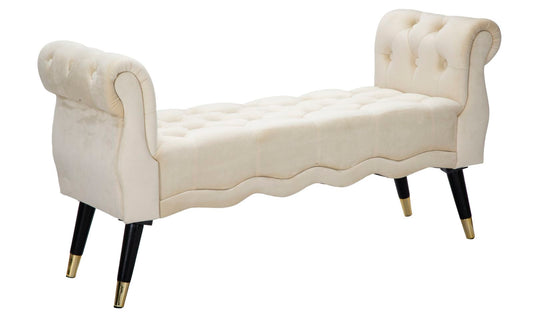 Zitbank Paris Crema/Gold 60x120x40 cm