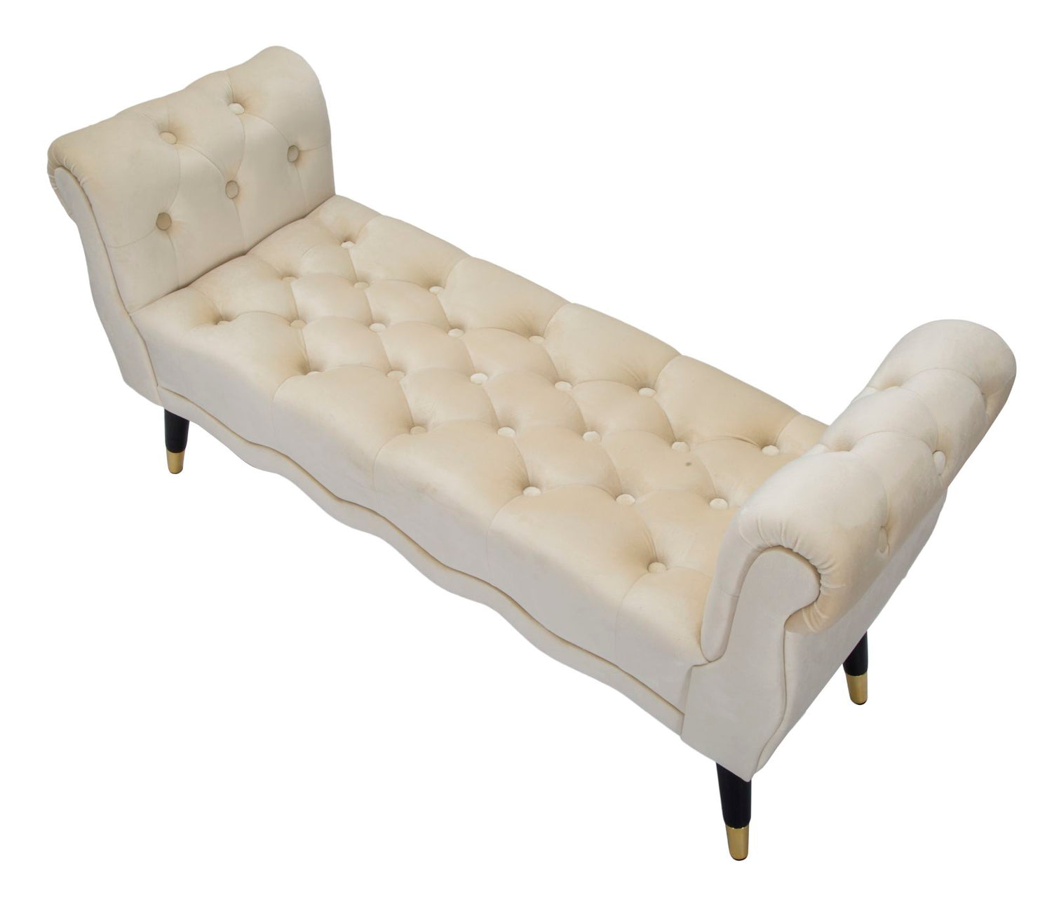 Zitbank Paris Crema/Gold 60x120x40 cm
